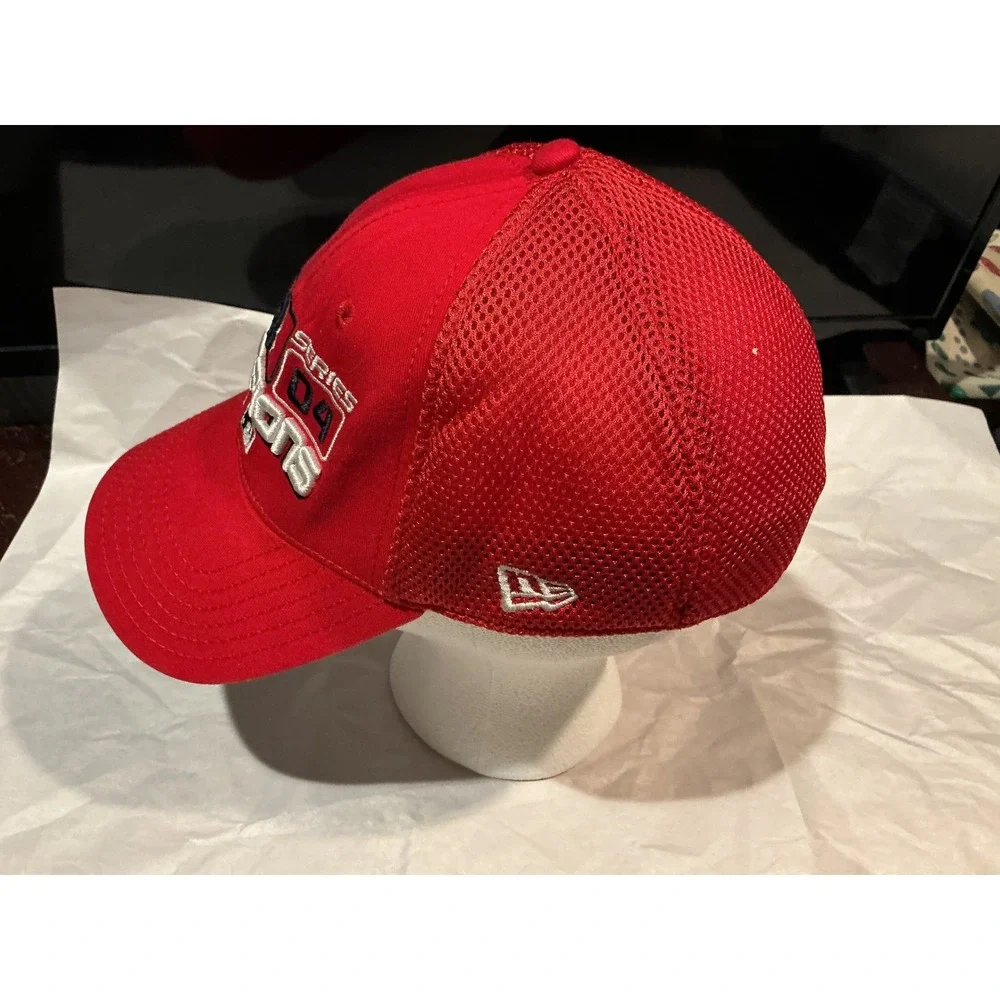 New Era Boston Red Sox 2004 World Series Champions Hat Red Mesh Stretch Fit OSFA